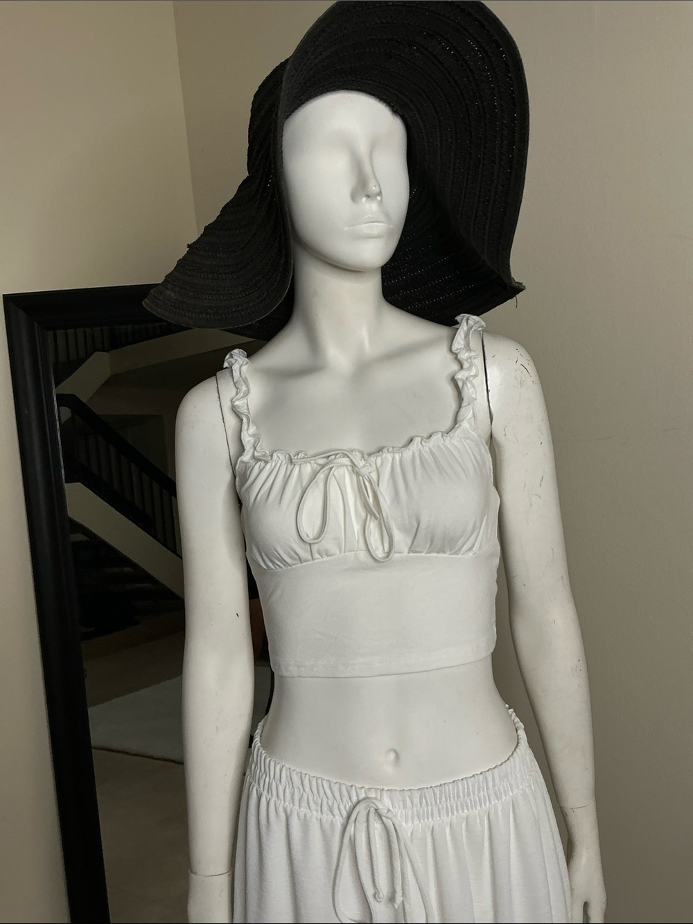 See You Monday White Smocked Maxi Dress with Ruffle Straps - Picture 2 of 10